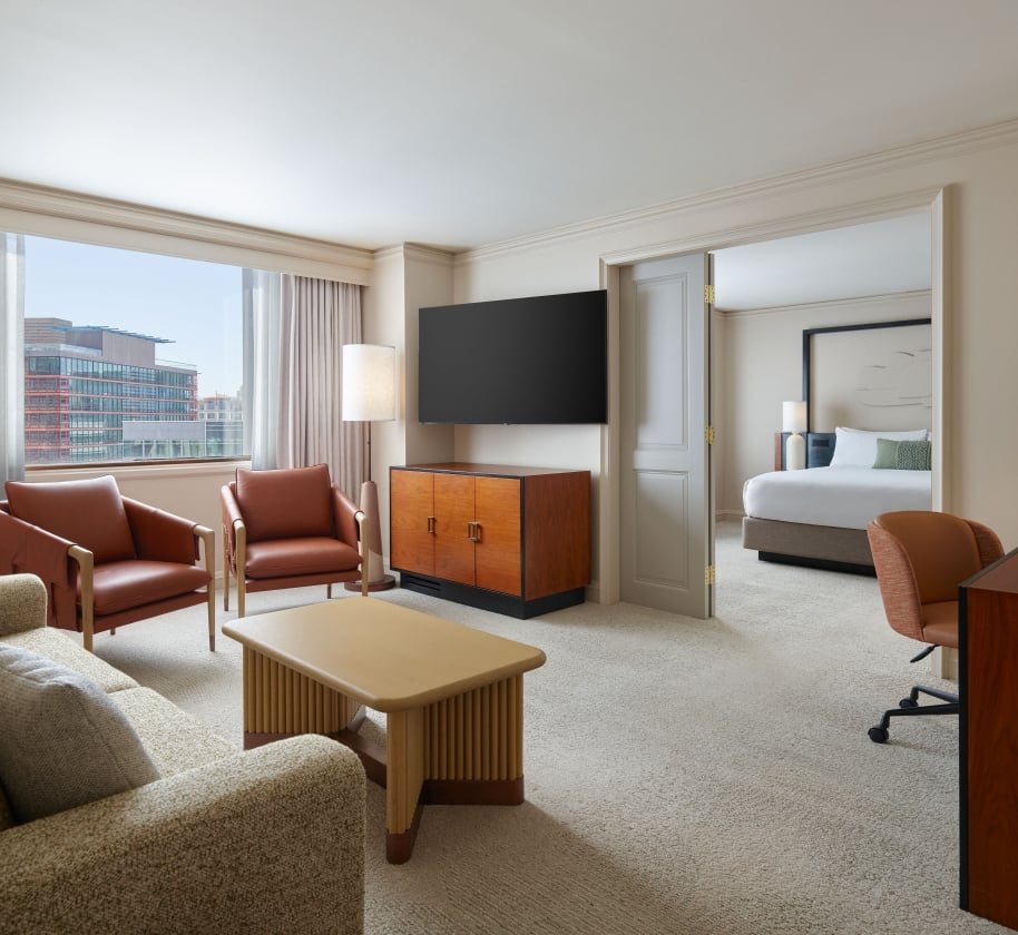 Living area of the Uptown Suite at the Camby