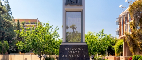 Arizona State University statue outside the university