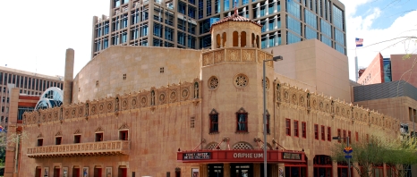 exterior of the Orpheum Theatre in Phoenix