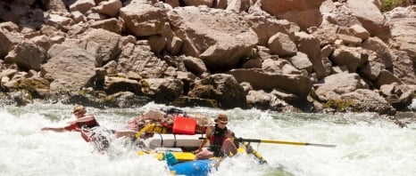A woman on a raft in Arizona